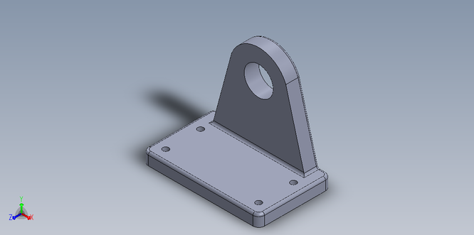 Bracket hecho en Solidworks