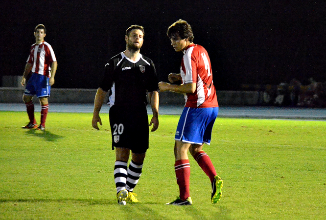Imagen del encuentro del partido amistoso de la pretemporada pasada ante el Orduña. Foto: Iván Sedano.