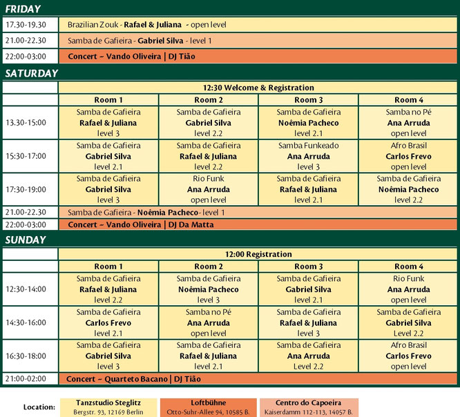 Samba Treffen Program 2018