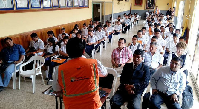 Experto de la SGR advierte sobre los retos que plantea la inminente presencia del fenómeno climático El Niño. Paján, Ecuador.