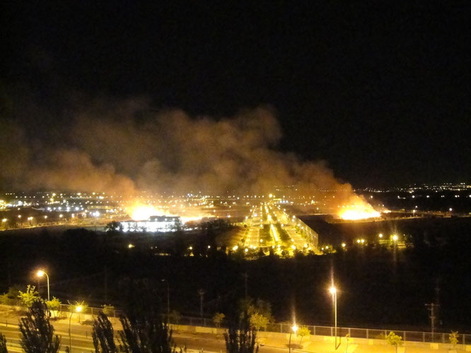 El incendio fotografiado por Néstor García