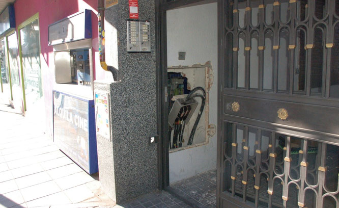 Imagen del robo realizado mendiante el método del butrón (El Distrito)
