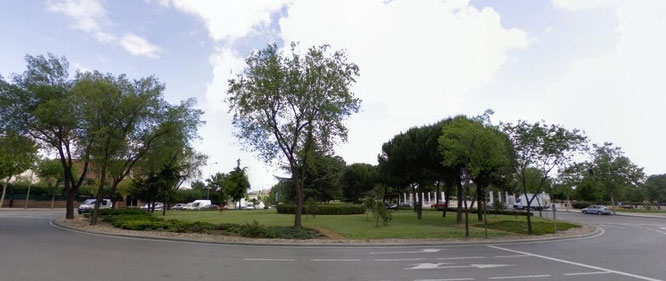 Plaza de la Vicalvarada, desde el paseo de los Artilleros