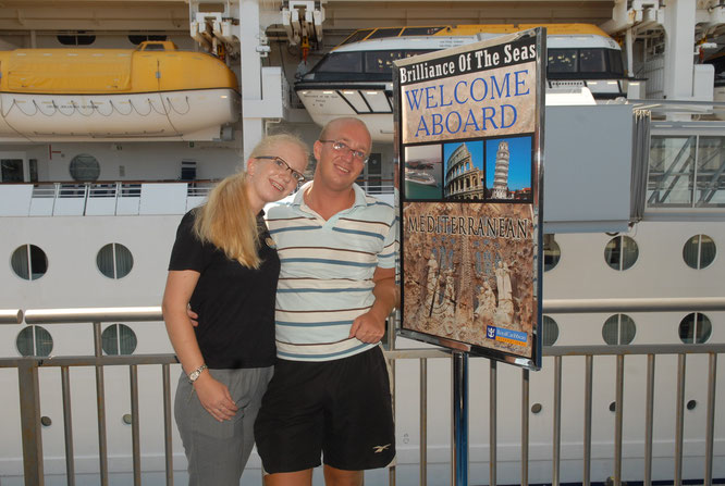 With my brother, he came to cruise with me on my second contract