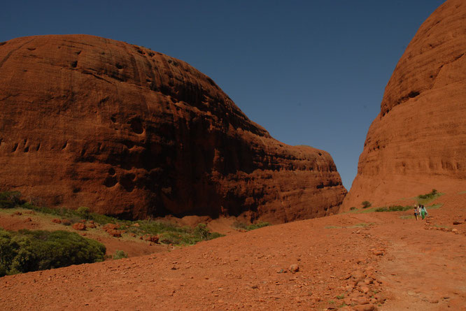Kata Tjutas in Ayers Rock National Park. Check out the size of people on the left!