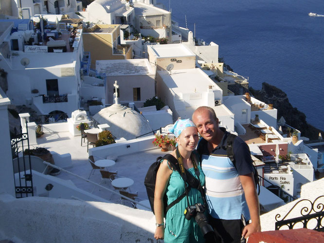Santorini, Greece - with my brother