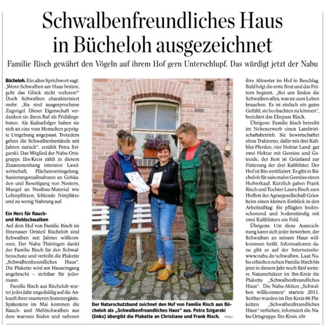 Quelle: Thüringer Allgemeine, Ausgabe Arnstadt, 19.09.2025