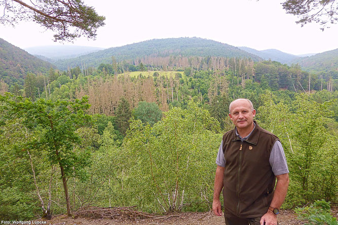 Blick in den Nationalpark am Christianseck mit Ranger Joachim Reinhardt (Foto: Wolfgang Lübcke)