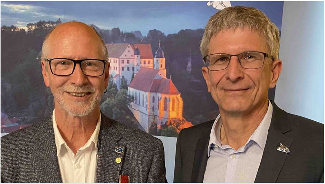 Herbert Fuchs und Landesgeschäftsführer Uwe Prietzel (Foto: NABU/ Daniel Schmidt)
