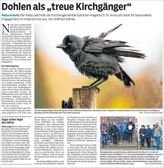 Hohenzollerische Zeitung, 18.11.2019