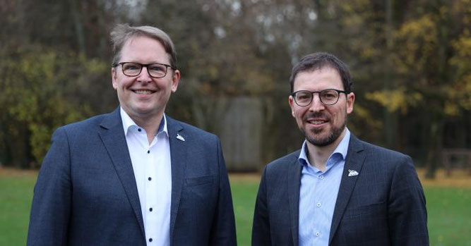 NABU-Präsident Jörg-Andreas Krüger und NABU-BW Landesvorsitzender Johannes Enssle.  © NABU/Bianka Lungwitz