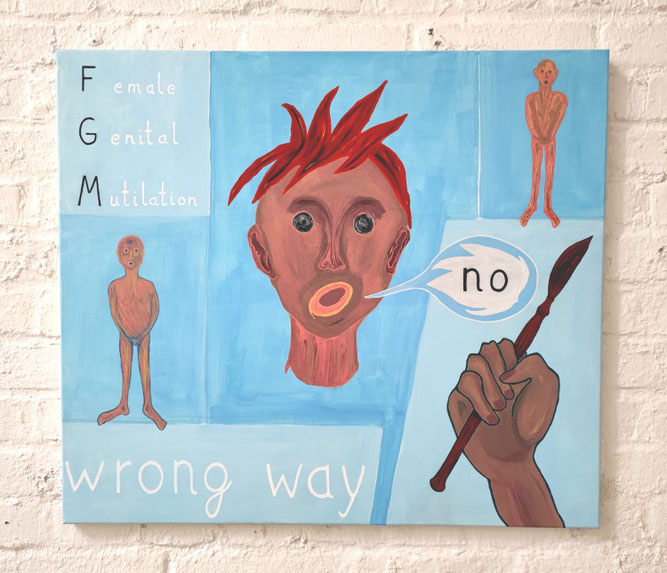 FGM: Acryl auf Leinwand, 70 x 80 cm, 2022