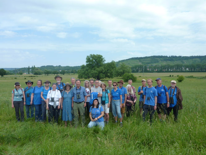 Ein Teil unserer sympathischen Truppe! Beim gemeinsamen Ausflug lernen sich Ehrenamtliche aus verschiedenen Gruppen und Landkreisen kennen und tauschen sich aus. Machen Sie mit, und vielleicht sehen wir uns beim nächsten Ausflug! - Foto: NABU Neckar-Alb