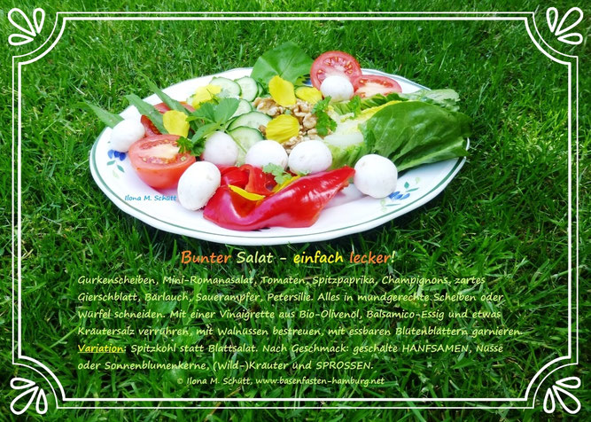 Bunter Salat, vielerlei Gemüse, Ilona M. Schütt, Basenfasten