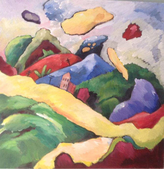 Big time fantasy landscape 40 x 40