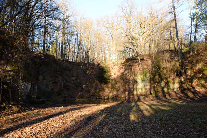 Geologischer Aufschluss und Steppenheide über den Weinbergen