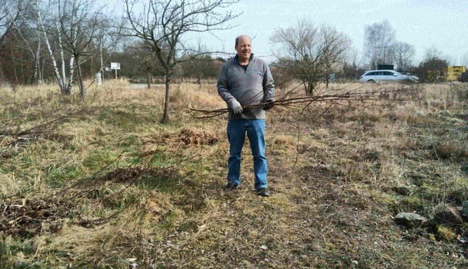 Arbeitseinsatz am Gumpelseeweg  zwischen Maxdorf und Lambsheim