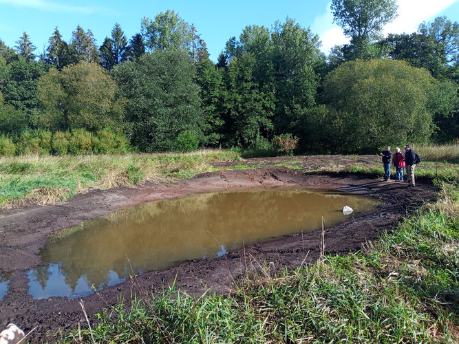 Ein Expertenteam des Projektes „Klimawandel und Früher Mensch“ begutachtet die Fläche in Godenstedt, Fotos: ÖNSOR, S. Pils