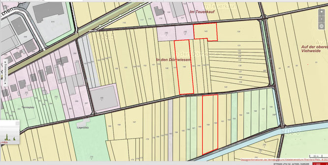 Lageplan Wiesen