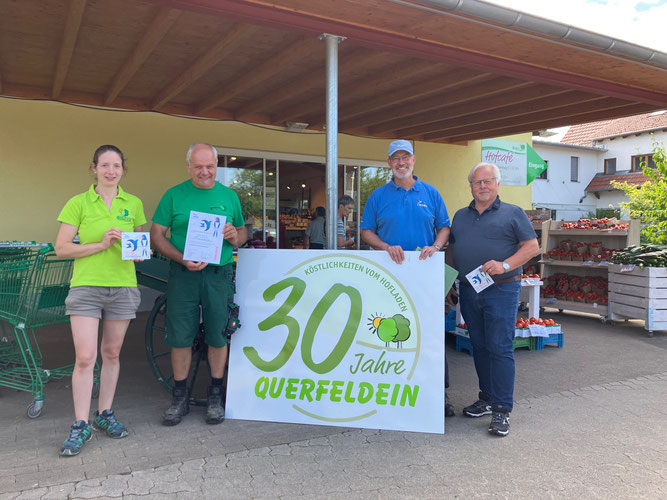 Martina und Roland Fraß (Querfeldein), Martin Klatt und Herbert Schön (NABU); Foto: Sara Harbrecht