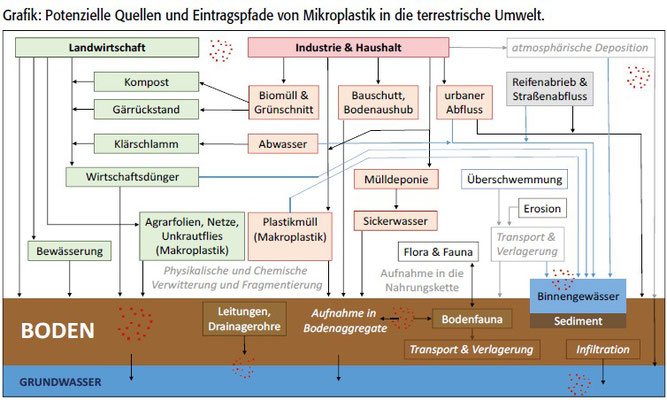 Abbildung entnommen aus : " Plastik im Boden. Ein noch unbekanntes Problem im Obst- und Weinbau ?, Rehm 2018 "