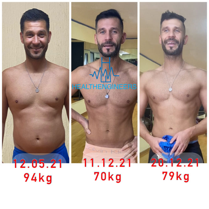 Transformation nach Unfall Rehabilitation Personal Training Köln Motivation Personal Trainer Salih Sara FitMitSly Healthengineers