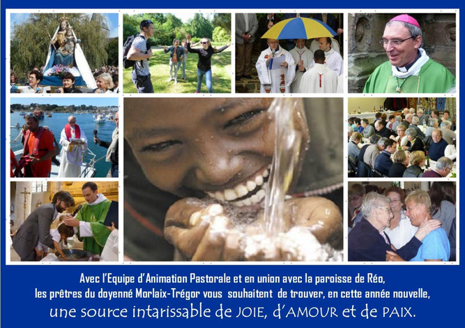 La carte de voeux 2016 du doyenné se veut être sous le signe de l'eau, source de vie, de don, de partage...