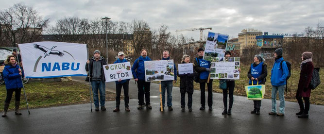 NABU-Protest gegen die weitere Zerstörung von Stadtnatur. Foto: Ludo Van den Bogaert