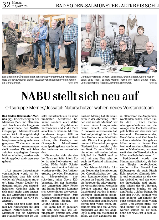 Gelnhäuser Neue Zeitung, 7. April 2025