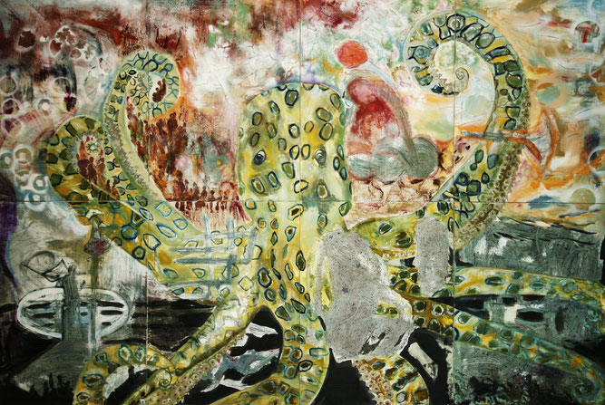Maidan Oktopode, 8-teiliges  Bild, B 3,68 m x H 2,45 m © Nathalie Arun