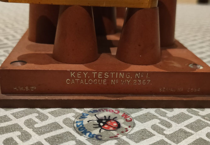 H. S. SULLIVAN test cable key, particular of trade mark and model " Key testing n.1 Catalogue n. WY 2367"