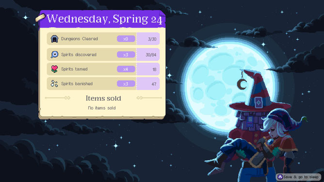 Game screenshot showing the end of day rewards screen.
