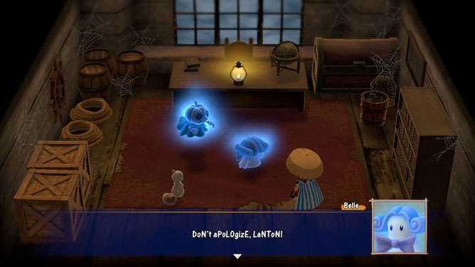 Game screenshot showing a conversation.