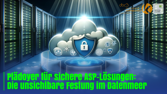 Cloud-Infrastruktur mit Sicherheitsschild in Rechenzentrum – Symbol für sichere ASP-Hosting-Lösungen für Kanzleien und Unternehmen, die Daten zuverlässig im Rechenzentrum schützen.