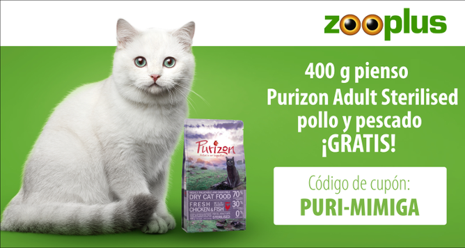 cupon-zooplus-puri-mi-miga-400-g-pienso-premium-purizon-gratis