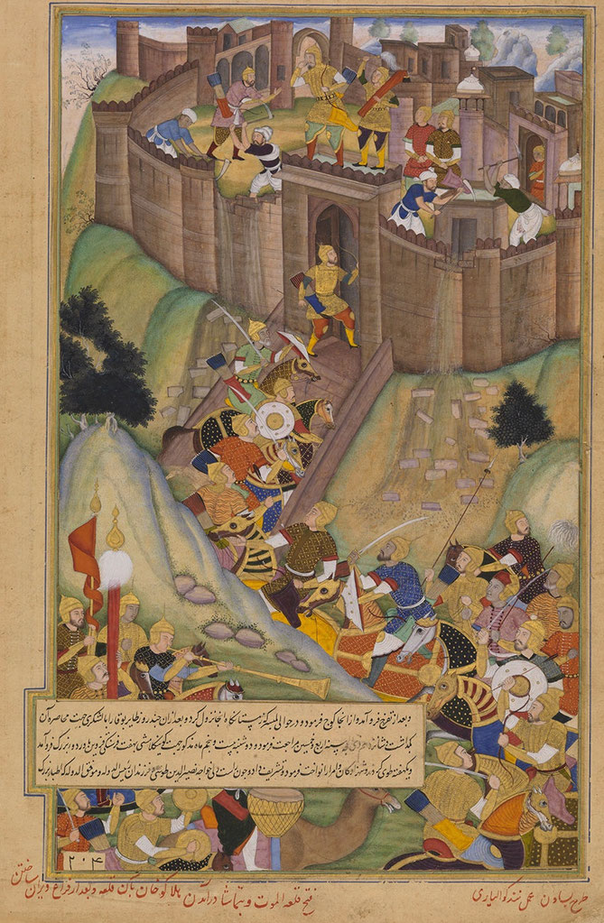 Capture of the Alamut, 15th-century Mughal miniature