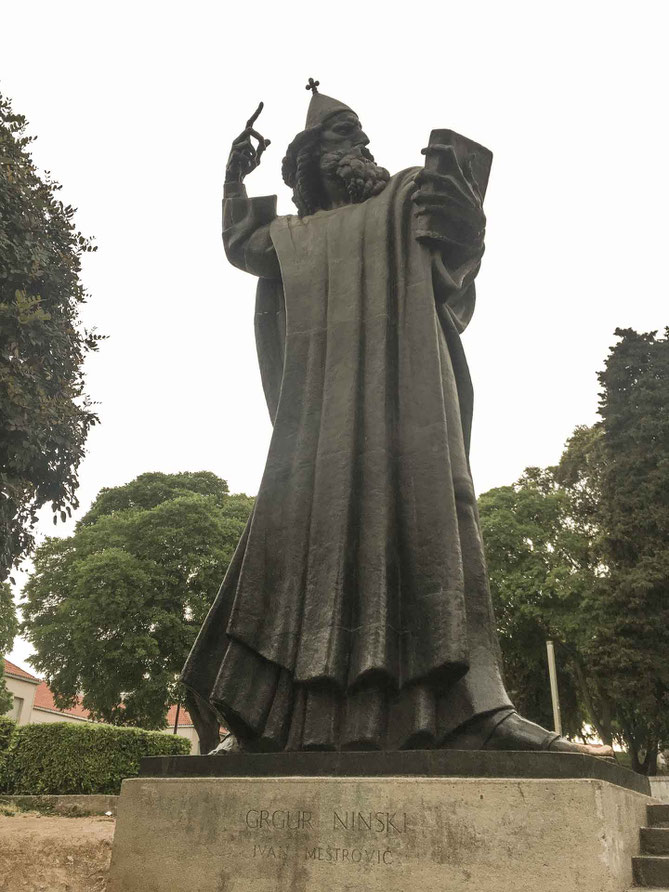Gregorius of Nin Statue in Split Croatia