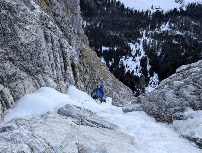 Eisklettern, BEO, Berner Oberland, Schweiz, Engstligen, kleiner Fall, kleiner Engstligenfall Adelboden