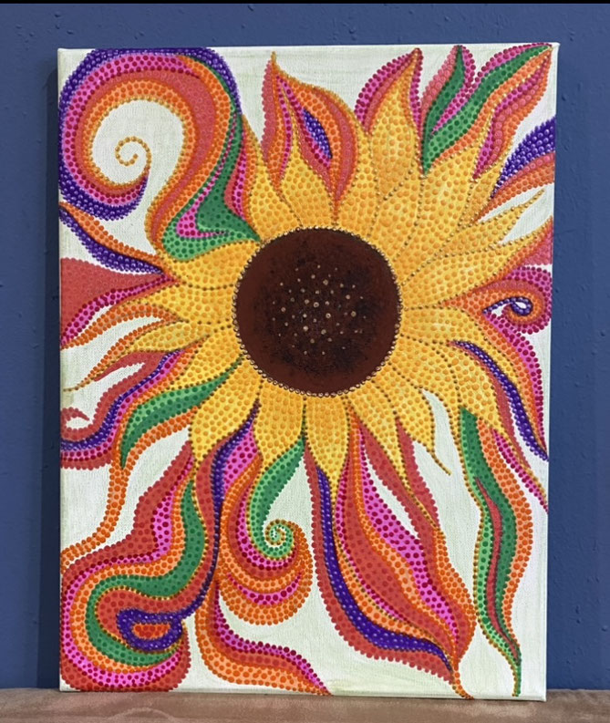 Sonnenblume, Bildgröße 30 x 40 cm