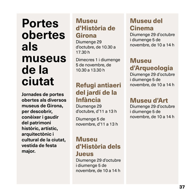 Programa de las Fires de Sant Narcis en Girona