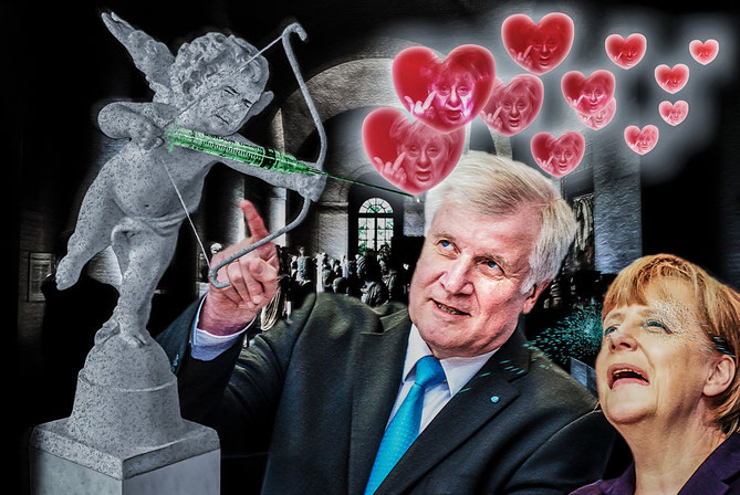 Angela Merkel, Mutti, CDU, Horst Seehofer, CSU, Sigmar Gabriel, SPD,  Satire