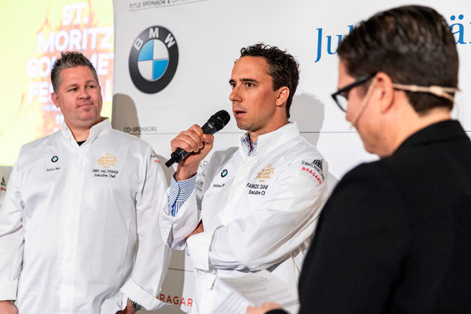 Fabrizio Zanetti, Vorsitzender der Event-Organisation und Executive Chef Suvretta House bei der Pressekonferenz vom 19.10.2018 ©St.Moritz Gourmet Festival