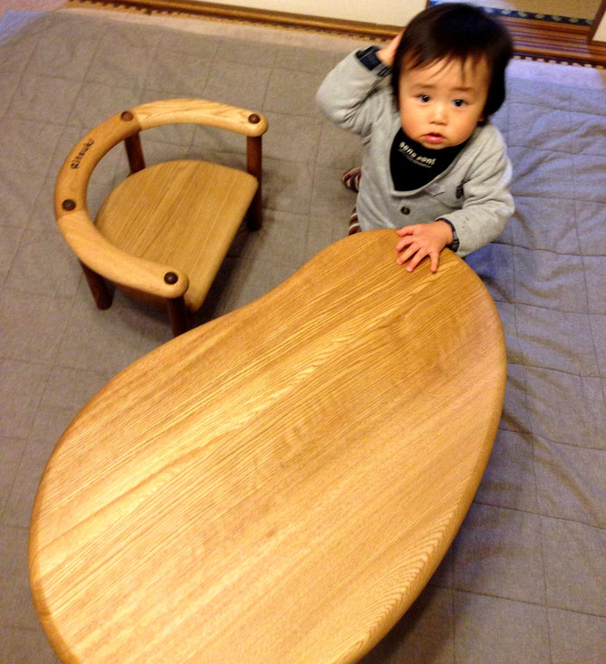 U字の子供椅子＆豆型テーブル（神戸市・W様）