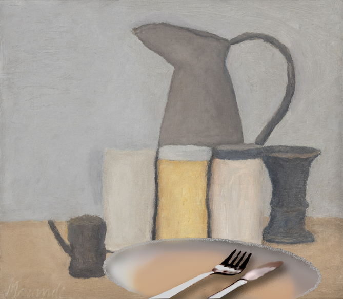 Girgio Morandi Natura Morta 1962 mit Heinkes-Teller von MA-26