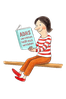 Eine Frau sitzt und liest ein Buch mit dem Titel „ADHS verstehen heißt mich verstehen“. Symbol für Selbstkenntnis und Bewusstsein.