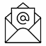 Icon depicting an open envelope to signify the receipt of the email