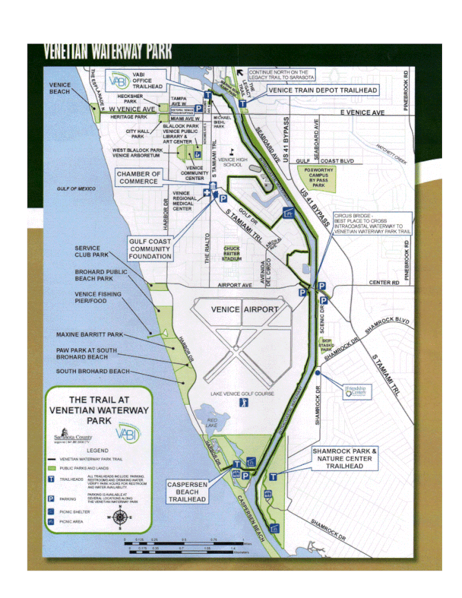 Venetian Waterway Park Bike Trail Map The Legacy Trail Extension Is Now Open To Bahia Vista - Bike Venice Florida