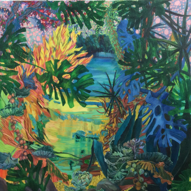 La matière de l'air - 150X150cm - technique mixte - 2017
