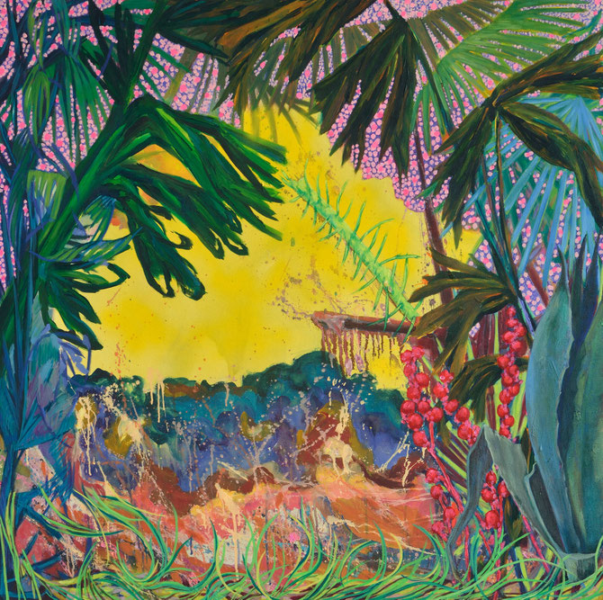 Island - 130x130cm - technique mixte - 2014