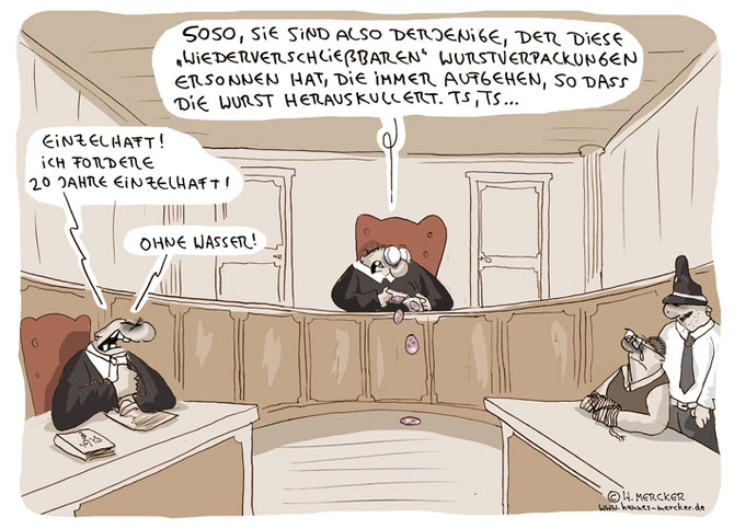 Cartoon "Vor Gericht"